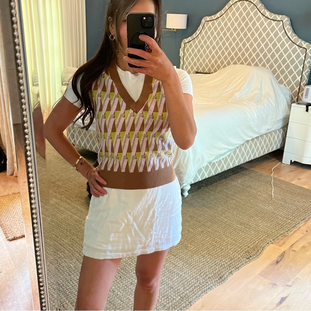 Anthropologie Maeve Vera Jacquard Sweater Vest -